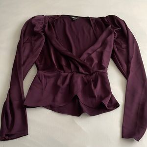 EXPRESS deep purple blouse size xs